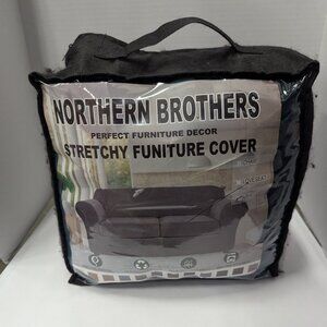 Northern Brothers Stretchy Loveseat Furniture Cover – Black Sofa Slipcover